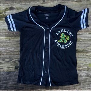 Vintage Oakland Athletics Ladies Black Baseball Jersey
